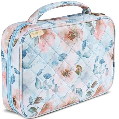 Quilted Bible Case for 6.5 X 9.5 inch Books, Bible Carrying Case for Women, Blue Bible Cover - color: Blue