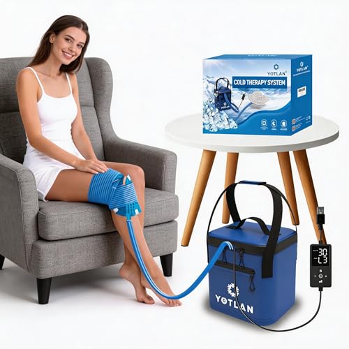 Ice Machine for Knee with Programmable Timer,USB Powered Portable,2026 New Powerful Pump, for Knee Replacement,Pain Relief,Pad for Shoulder,Hip,and Ankle