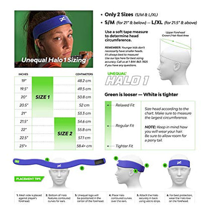 Unequal Halo 1 – 10mm Protective Headgear with Military-Grade Patented Composite, Coated Aramid Fabric - color: Royal Blue, size: Large-X-Large