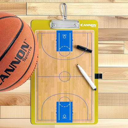 Cannon Sports Dry Erase Coaches Board with Marker - Double-Sided Dry Erase Coaching Board for Baseball, Basketball, Football, Soccer, and Hockey - Perfect for Practices and Games (Basketball) - style: Basketball