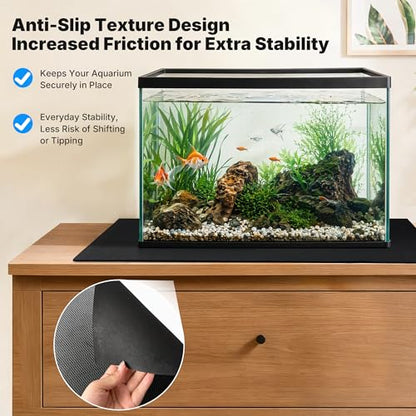 Aquarium Leveling Mat 19.7" X 35.5" X 0.2" EVA Aquarium Foam Leveling Mat, Non-Slip Shockproof Fish Tank Mat for Under Tank for Glass Fish/Turtle Tank Protection - size: 19.7inx35.5in
