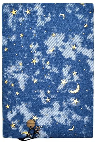 BLBMH A5 Fabric Book Cover for Paperback Journal Notebook Women - Denim - color: Denim, size: 8.3in
