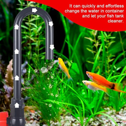 MiOYOOW Aquarium Water Changer, PVC Aquarium Water Filler Hanging Fish Tank Hook Filler with Flow Switch for 1/2“, 5/8”, 3/4” Hose