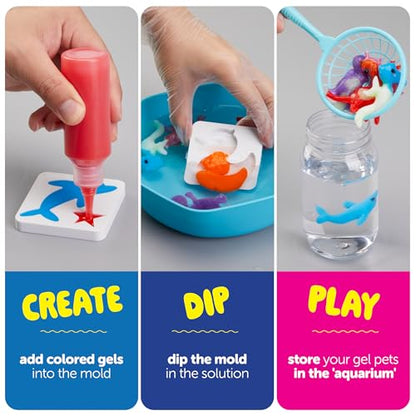 Magic Gel Water Pets Kit for Kids - Gifts for Kids - Squishy Maker Set | Craft for Kids - Gifts for Boys & Girls - Make Your Own Squishies Toys Crafts - Aqua Fairy Magic Elf Toy Kit - Birthday Gifts