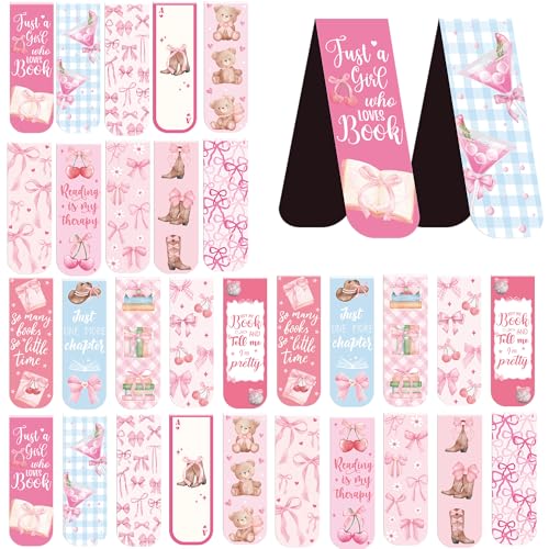 Pink Bow Magnetic Bookmarks, Cute Book Marks for Women and Girls - style: Pink Bow