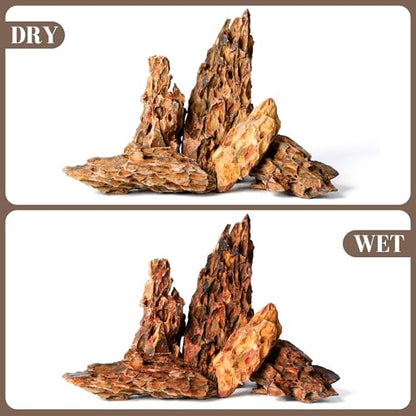 2.2-8.1 Inches Natural Dragon Stone, 5 PCS Mixed Sizes Aquarium Rocks for Aquascaping, Terrariums, Reptile Tanks & Aquarium Décor - size: 2.2-8.1 in