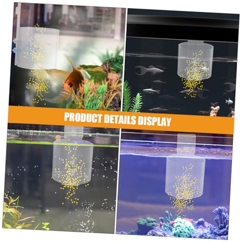 Fish Tank Feeding Ring Acrylic Shrimp Feeder Cup Betta Feeding Ring for Aquarium Fish Food Holder with 80 Hook for Freshwater Tanks