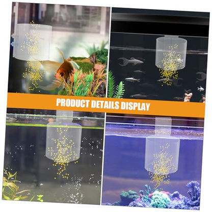 Fish Tank Feeding Ring Acrylic Shrimp Feeder Cup Betta Feeding Ring for Aquarium Fish Food Holder with 80 Hook for Freshwater Tanks