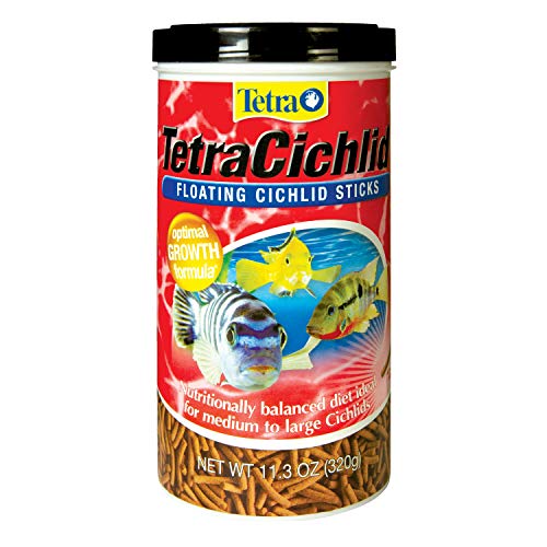 TetraCichlid Floating Cichlid Sticks 11.3 Ounces, Pond Fish Food, Nutritionally Balanced, (Pack of 12) - size: 11.3 Ounce (Pack of 12)