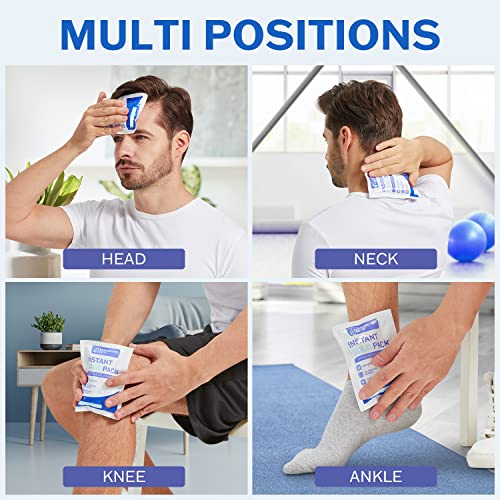25 Pack - Instant Cold Packs - Instant Ice Packs for Injuries | Disposable Cold Compress Ice Pack for Pain Relief, Swelling, Inflammation, Sprains, Toothache - Cold Pack for Athletes - style: 25 Pack