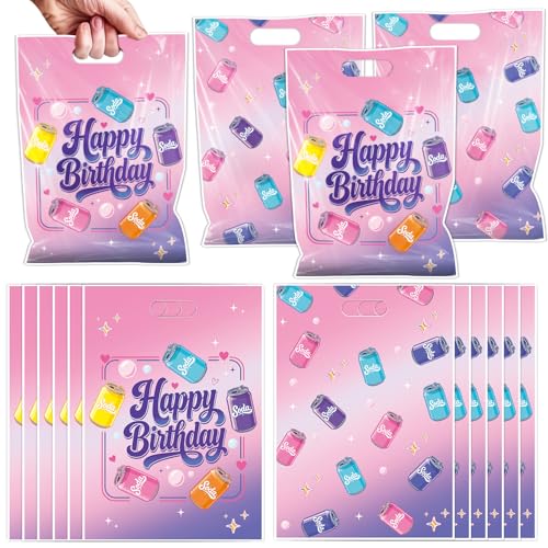 Falueqg Kpop Soda Birthday Party Favors - 50 Pcs Soda Pop Goodie Candy Gift Bags K Pop Theme Party Supplies for Girls Kpop Birthday Baby Shower Decorations - color: Soda Kpop