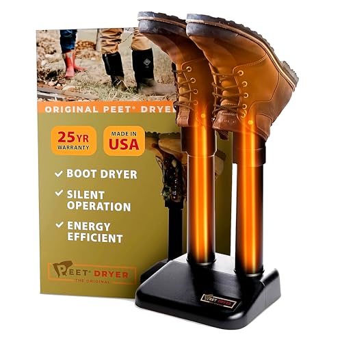 PEET, Original Dryer, Electric Shoe Dryer, Work Boots, Outdoor Gear, Athletic Gear, Silent,Energy-Efficient, Made in USA - style: Original 2-shoe Electric Dryer