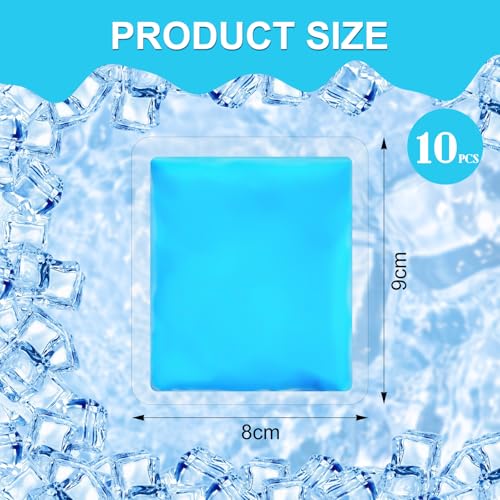 Reusable Ice Packs for Injuries, 10 Pack Round Ice Packs for Face, Gel Ice Pads Small Hot Cold Compress Ice Bag for Eyes After Surgery, Face, Wisdom Teeth, Breast Surgery 3.15x 3.55 Inch - size: 3.15x 3.55 Inch