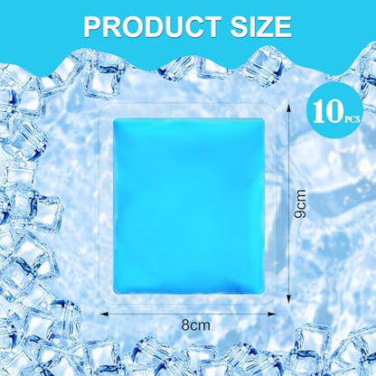 Reusable Ice Packs for Injuries, 10 Pack Round Ice Packs for Face, Gel Ice Pads Small Hot Cold Compress Ice Bag for Eyes After Surgery, Face, Wisdom Teeth, Breast Surgery 3.15x 3.55 Inch - size: 3.15x 3.55 Inch