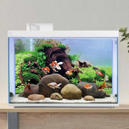 AWERT 36x18 inches Wood Aquarium Seaweed Aquarium Background River Bed & Lake Fish Tank Background Seagrass Aquarium Vinyl Background - size: 36x18in/90x45cm