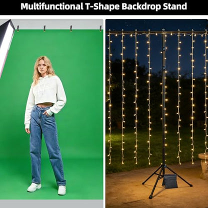 Hemmotop Adjustable Backdrop Stand 10x8.5ft Heavy Duty - size: 10x8.5ft