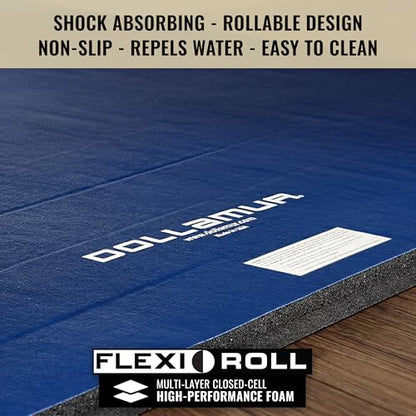 Dollamur 5'x10'x1.25" Wrestling Mat, Workout, Exercise, Yoga - color: Royal