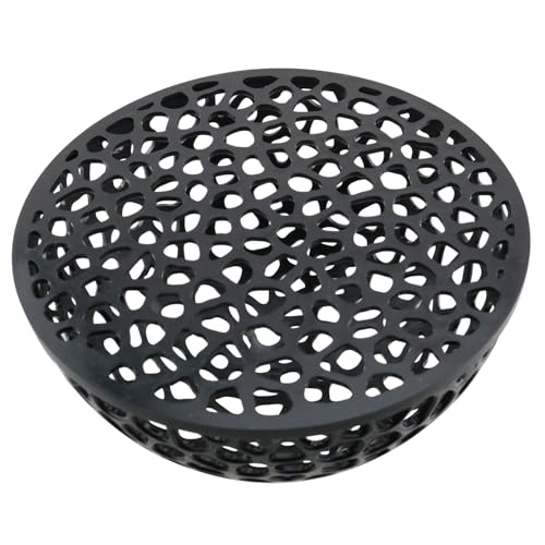2PCS Hollow Fish Half Sphere Hideaway House Hollow Hemispherical Aquarium Cave Shrimp Habitat Breeding Shelter for Small Aquariums Plastic Tunnel Cave 2.17x4.05 inches Black