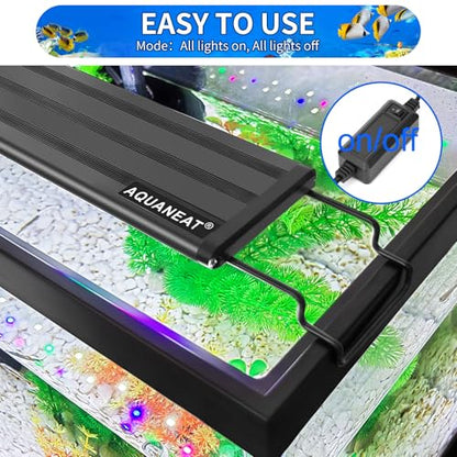 AQUANEAT LED Aquarium Light Full Spectrum for 48 Inch to 54 Inch Fish Tank Light Fresh Water - size: 48"-54"