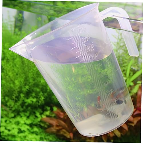 Garneck 2pcs Fish Tank Measuring Cup Thickened Aquarium Water Changing Tool Scale for Feeding and Cleaning Aquariums