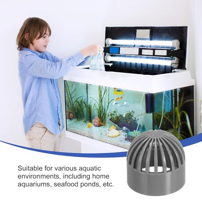 PATIKIL 1.3 Inch (32mm) Fish Cover Permeable Cap, 4 Pcs PVC Breathable Cap Aquarium Guard Fish Tank Intake Cover, Gray - color: Gray, size: 1.3Inch(32mm)