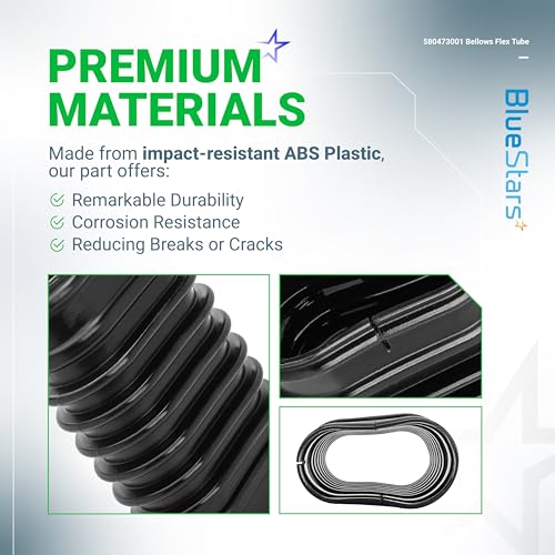 BlueStars 580473001 Replacement Bellows Flex Tube - Compatible with Ryobi RY38BP 38cc Backpack 40 Volt Leaf Blowers Models RY40404NV RY40404NVM RY40440 RY40404