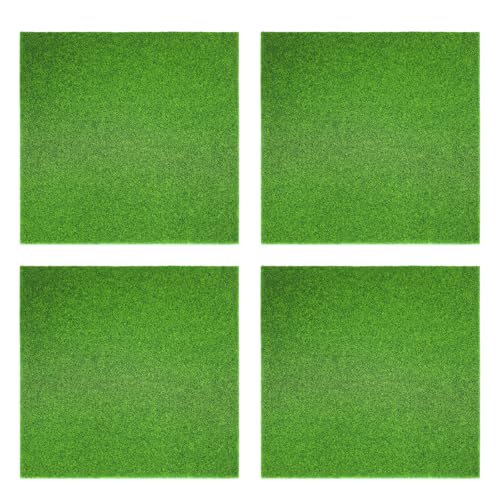 4PCS Fake Grass, Pet Turf Artificial Grass, Miniature Plants for Dollhouse, for DIY Mini Garden Decor, 5.9 * 5.9 Inches - size: 5.9*5.9 Inches