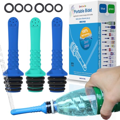 3PCS-Pack Backpacking Bidet for Camping Portable Bidet Pipe for Toilet, Universal Travel Bidets Compatible with Your Empty Plastic Bottle Mouth-Handheld Shattaf for Personal Hygiene,Cleaning,Outdoor - color: Pocket Bidet X 3pcs 【amazinglist】