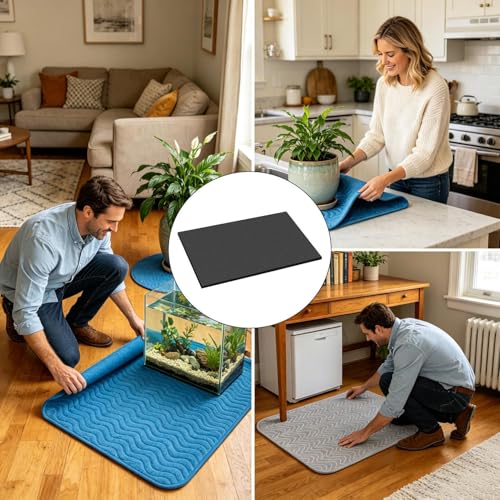 Aquarium Leveling Mat Protective Non-Slip Shock-Absorbing | Under Water Tank Leveling Mat for Desks Cabinets Floors Home Office Betta Reef Saltwater Vases - color: 120×50cm