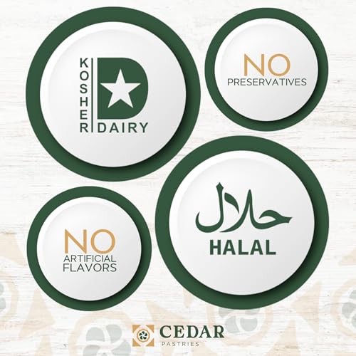 Cedar Pastries Mediterranean Baklava Assortment – 33 Pieces – Large Mediterranean Dessert Gift Box – Pistachio, Cashew & Walnut Phyllo Pastries – Gourmet Middle Eastern Sweets – Kosher & Halal Certified - size: 32 Ounce (Pack of 1)