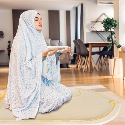Muslim Prayer Rug with Tasbih Prayer Beads - color: Couples1