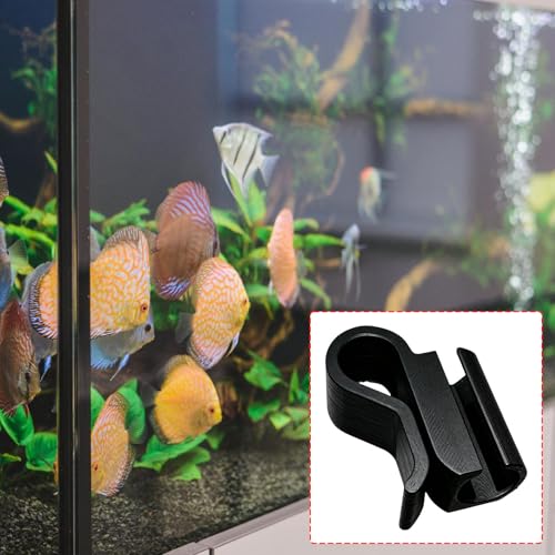 Fish Tanks Hose Holder for 12Mm/16Mm Aquarium Water Changing Tube Stable Clip Prevents Slipping Spilling - color: White