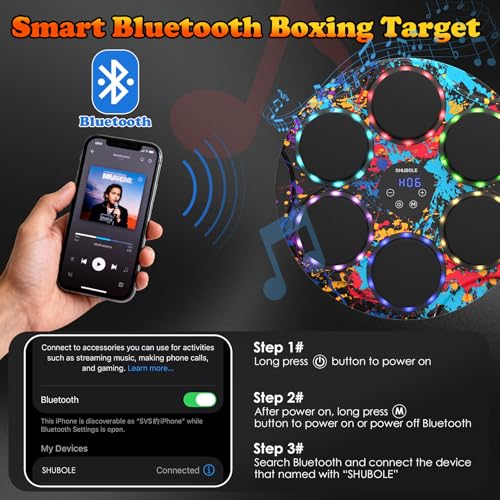 Music Boxing Machine with Gloves - Wall Mounted Punching Trainer for Adults & Kids, 9-Speed Punch Game, Wall Boxing Punching pad, 2025 Upgrade Gifts for Boys Age 6+ - style: Graffiti