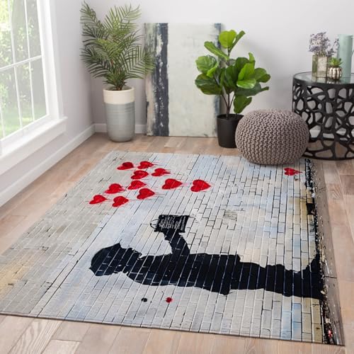 Love Heart Graffiti Rug Washable Rugs for Entryway Living Room Bedroom Boy Childlike Rug & Home Decor Non Slip Soft Low Pile Rug 3'x4' - size: 3'x4'