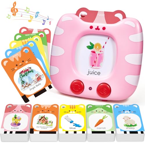 JoyCat Talking Flash Cards for Toddlers 3-5 - style: 314 Words-Pink