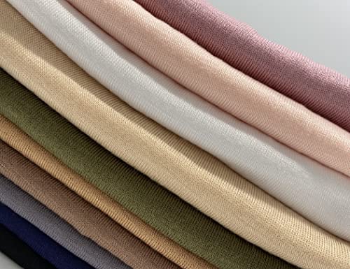 Txmout Premium Jersey Hijabs for Women - Cotton Muslim Scarfs - color: White