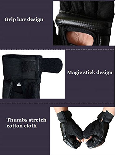 Men Kids Taekwondo Gloves Punch Bag Boxing Martial Arts MMA Sparring Grappling Muay Thai Training PU Leather Wrist Wraps Gloves - color: Black, size: Large