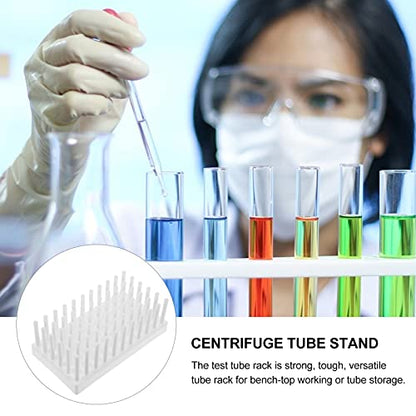 ULTECHNOVO 1pc White Plastic Microcentrifuge Tube Holder Test Tube Dryer Drying Rack for Centerfuge Tubes Laboratory Use