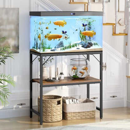 MAHANCRIS 20 Gallon Fish Tank Stand and 37 Aquarium Stand Bundle, Heavy Duty Breeder Turtle Terrarium Stand Rack for Home Office, FTHR2001-FTHR40E01
