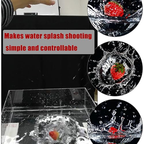 Acrylic Fish Tank and Sink 5-Sided Tray, 2" Thick Clear Water Pool for Aquatic Life, Food & Cosmetics Storage Box (80x60x10cm/31.5x23.6x3.9in)