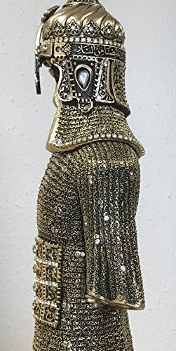 Gunes Jawshan Kabir Islamic Decor Decorations for Home - Muslim Gifts Ottoman Suit of Armor Islamic Art Piece (11.5 x 3.8in, Gold)