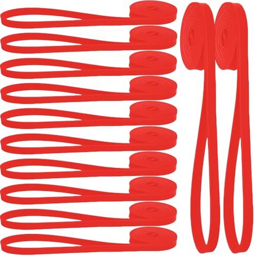 12-Pack Resistance Bands Set - Pull Up Assist, Strength Training & Physical Therapy for Home Gym | Exercise Loop Bands for Men & Women - color: Red 15-35lbs