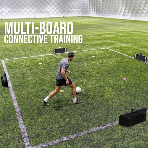 RXTR QuickPlay Pro Coach Soccer Rebounder Board & Smart Reaction Light | Tracks score live, Pre-programmed drills & tests, No app needed, Multi-unit pairing, Builds speed & reflexes, Rechargeable