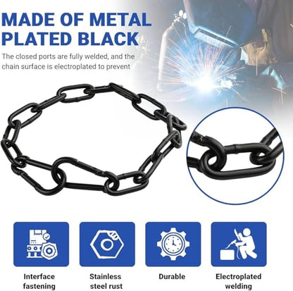 100cm Hanging Chair Chain with 2 Carabiners, 3/16" Capacity Hanging Kits, 330lbs Heavy Duty Hanging Chair Hardware for Lights Plants Hammock Swing Hanging Chair Punching Bags Sandbag Yoga Gym - size: 100cm/39in