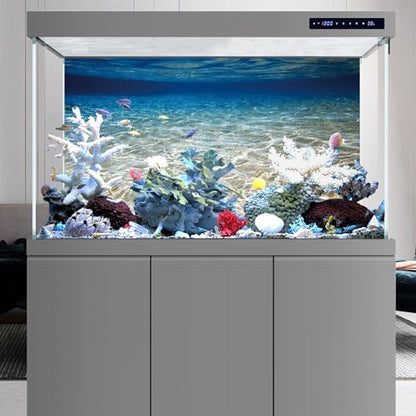 AWERT 36x20 inches Ocean Floor Aquarium Background Underwater Fish Tank Background Undersea Theme Aquarium Background | AWERT Undersea Theme Aquarium Background - size: 36x20in/90x50cm