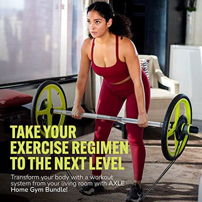 AXLE Home Gym Workout Barbells - Barbell Weight Set for Strength Training