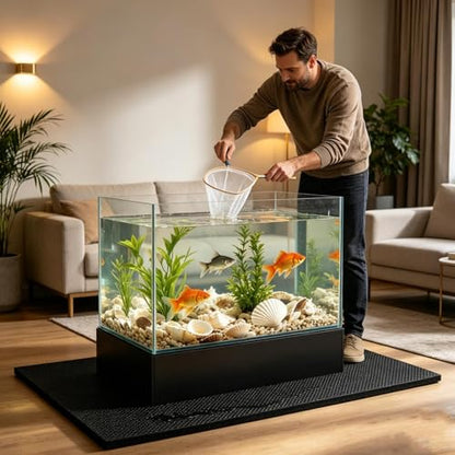 Aquarium Mat Non-Slip Shock-Absorbing Waterproof | Fish Tank Mat Aquarium Pad for Desks Cabinets Floors Home Office Betta Reef Saltwater Vases - color: 120×50cm