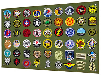 Tactical Patch Display Panel Holder Board for Military Army Combat Morale Uniform Hook and Loop Emblems, 24 Inches x 36 Inches (Medium), No Patches Included - color: Green, Medium