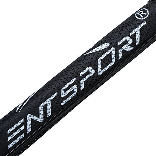 Foldable Fishing Rod Bag 45-Inches Durable Fishing Tackle Bag Storage Bag Portable Rod Tubes Rod Cases (Suit for 2-Piece 7-Feet Rod) - color: Black