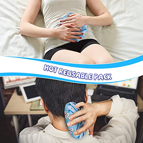 Honoson 4 Pack Reusable Ice Pack for Injuries, Ice Bags Hot Water Bag for Hot & Cold Pain Relief No-Leak Elastic Breathable for Muscle, Joint Pain Swelling, Sports & Home Use(Cute Fruit Style) - style: Cute Fruit Style